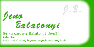 jeno balatonyi business card